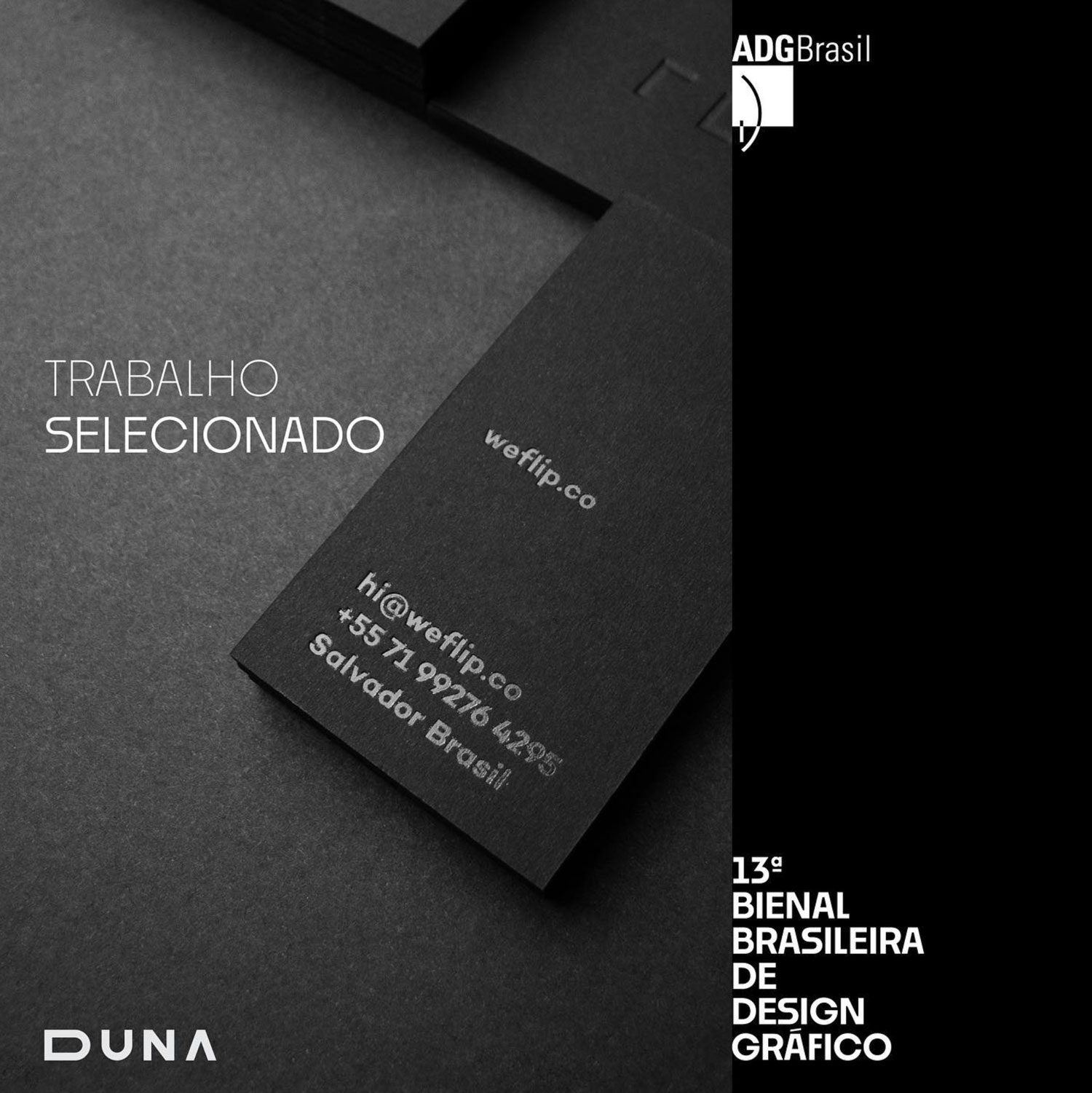 Selecionado na 13ª Bienal Brasileira de Design Gráfico Estúdio Duna